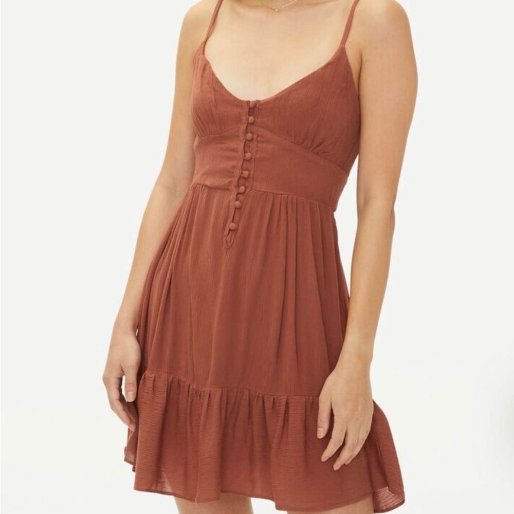 Aeropostale Rusty Brown Mini Dress with Buttons
